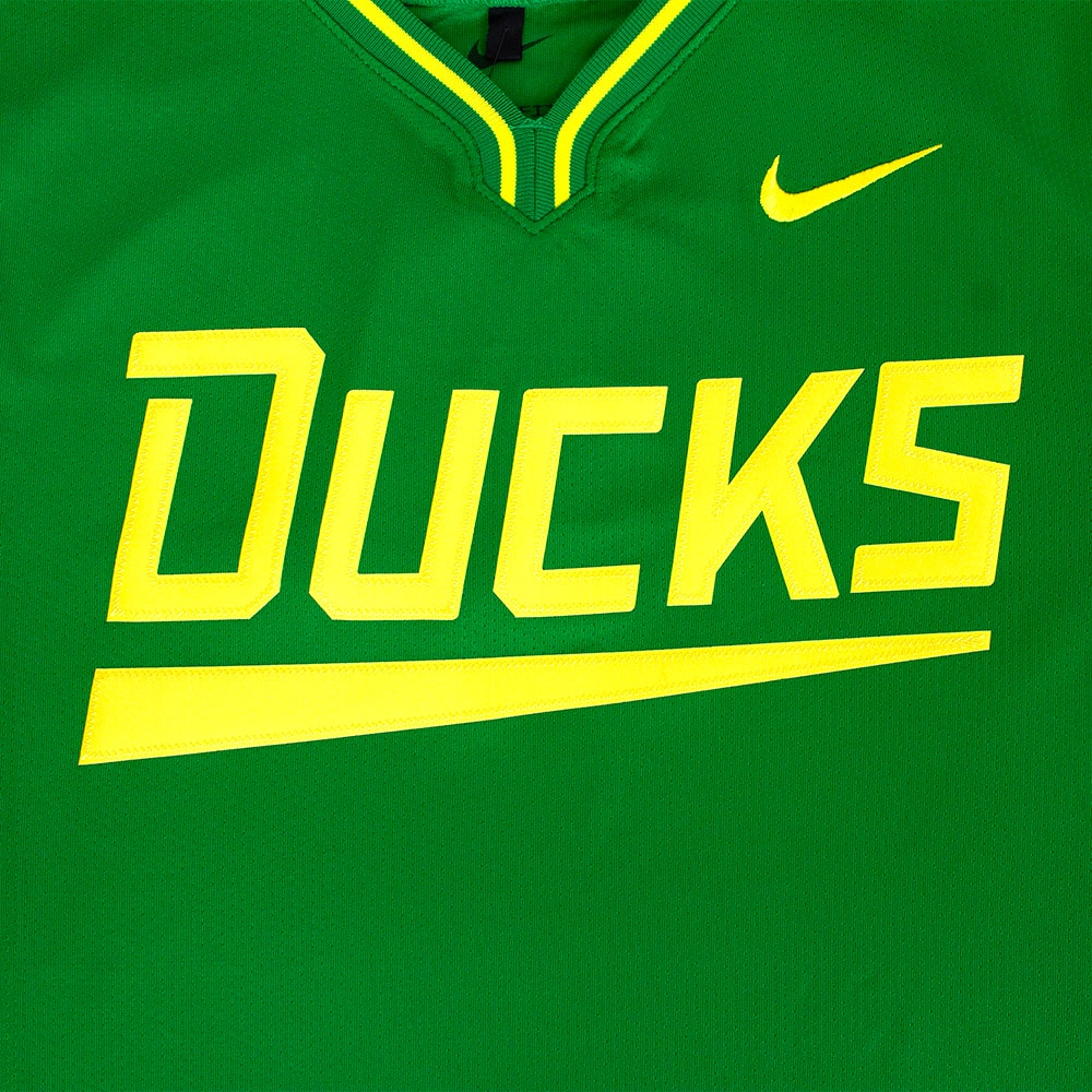 Classic Oregon O, Nike, Green, Jerseys, Polyester, Kids, Youth, Baseball, Limited, V-Neck, 845632